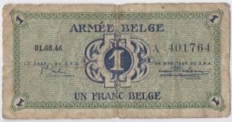 BELGIQUE 1 FRANC 01/08/1946 TB