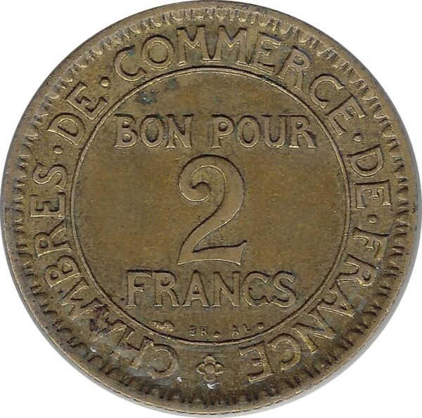 FRANCE 2 FRANCS DOMARD 1923 TTB