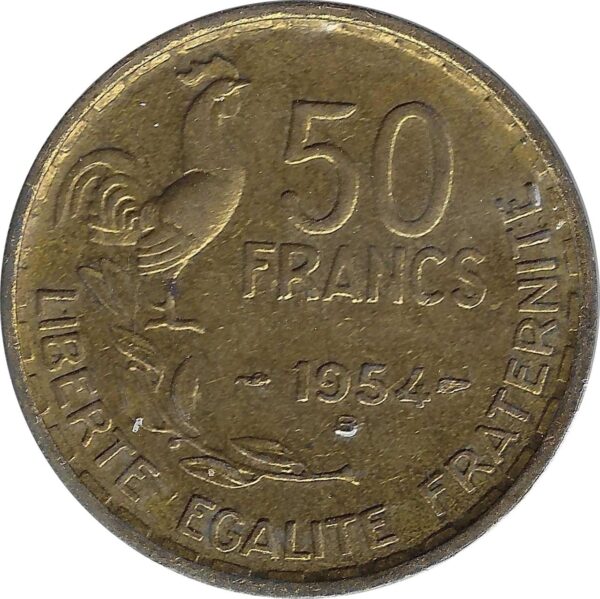 FRANCE 50 FRANCS GUIRAUD 1954 B TTB+