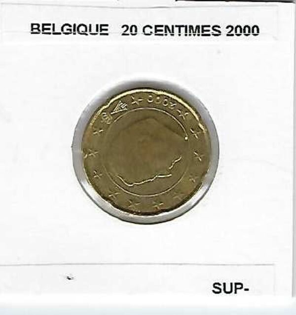 BELGIQUE 2000 20 CENTIMES SUP-