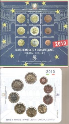 ITALIE 2010 SERIE 8 monnaies + 2 Euro CAVOUR BU
