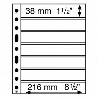 Pochettes plastiques GRANDE avec 7 Bandes horizontales noir 314011