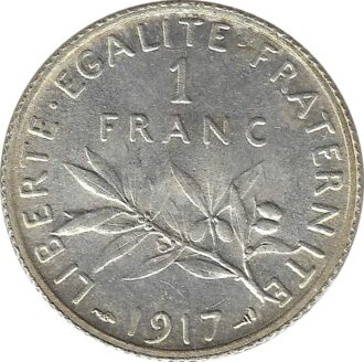 FRANCE 1 FRANC ROTY 1917 SUP/NC