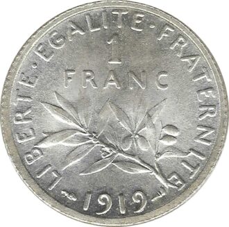FRANCE 1 FRANC ROTY 1919 SUP/NC