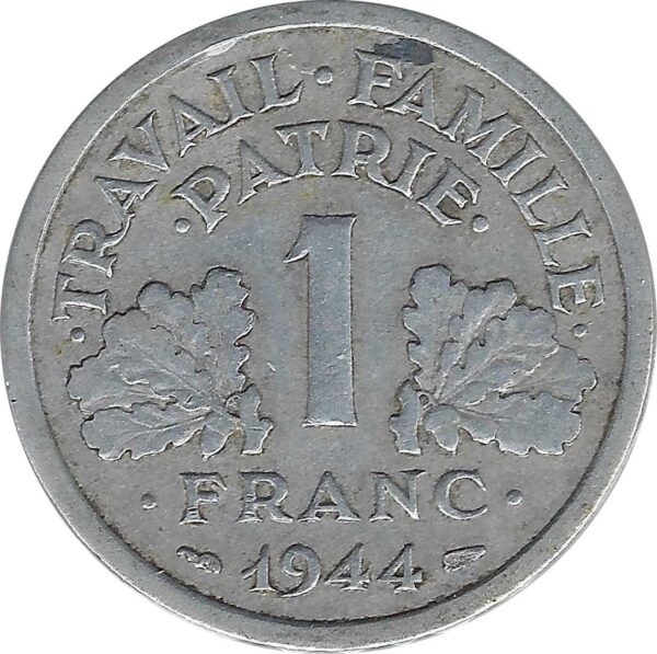 FRANCE 1 FRANC BAZOR 1944 B TB+