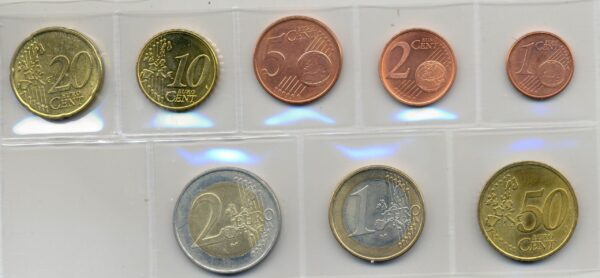 Allemagne 2002 Serie 8 monnaies ateliers melanges