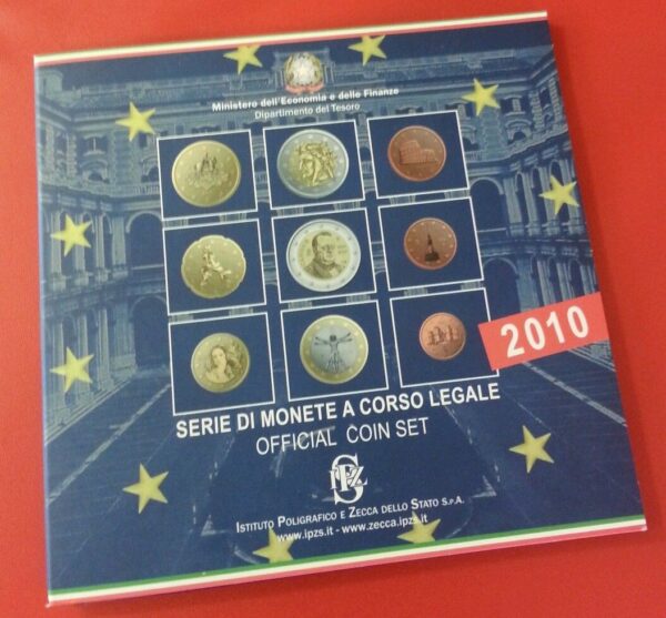 ITALIE 2010 BU Série 8 monnaies + 2 Euro CAVOUR