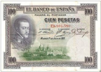 Espagne - SPAIN 100 PESETAS 01/07/1925 TTB