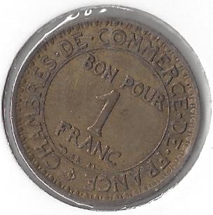 FRANCE 1 FRANC DOMARD 1923 TTB+