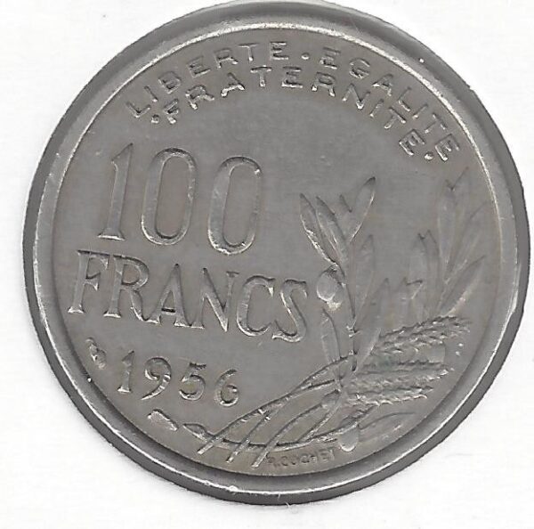 100 FRANCS COCHET 1956 PEU TTB