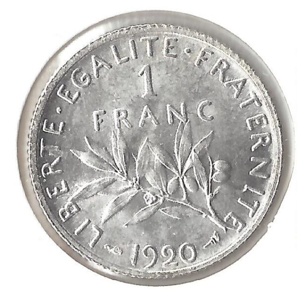 1 FRANC ROTY 1920 SUP/NC