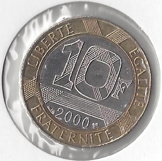 FRANCE 10 FRANCS GENIE 2000 TTB+