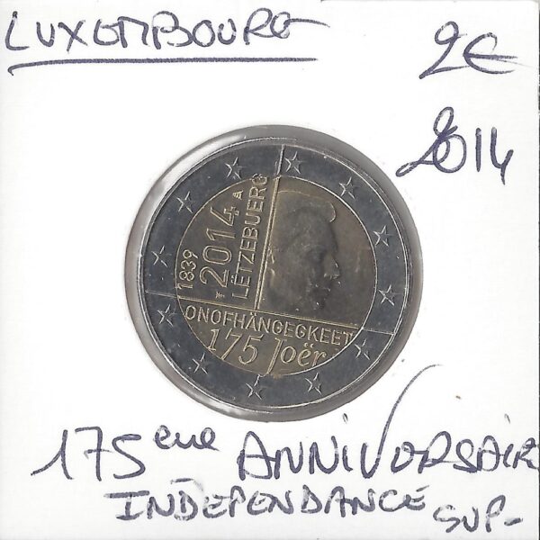 Luxembourg 2014 2 EURO commemorative 175 ème Anniversaire
