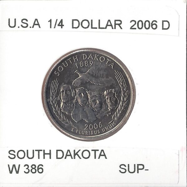 AMERIQUE (U.S.A) 1/4 DOLLAR SOUTH DAKOTA - 2006 D SUP
