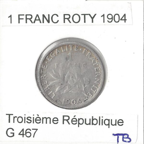 1 FRANC ROTY 1904 TB