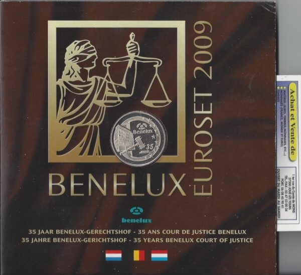 BENELUX 2009 COFFRET 3 SERIES x 8 monnaies Belgique - Luxembourg et Pays-bas BU