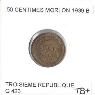 FRANCE 50 CENTIMES MORLON 1939 B TB+
