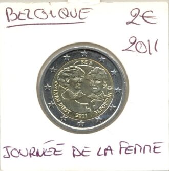 Belgique 2011 2 EURO COMMEMORATIVE JOURNEE DE LA FEMME SUP