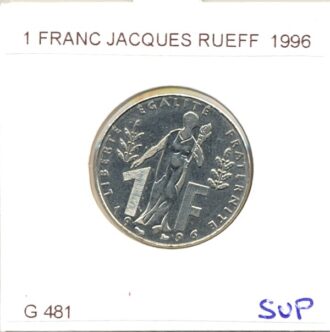 1 FRANC JACQUES RUEFF 1996 SUP