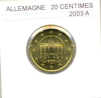 Allemagne 2003 A 20 CENTIMES SUP