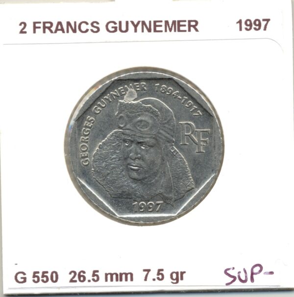 2 FRANCS GUYNEMER 1997 TTB+