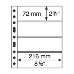 Pochettes plastiques GRANDE avec 4 Bandes horizontales noir (billet) 312682