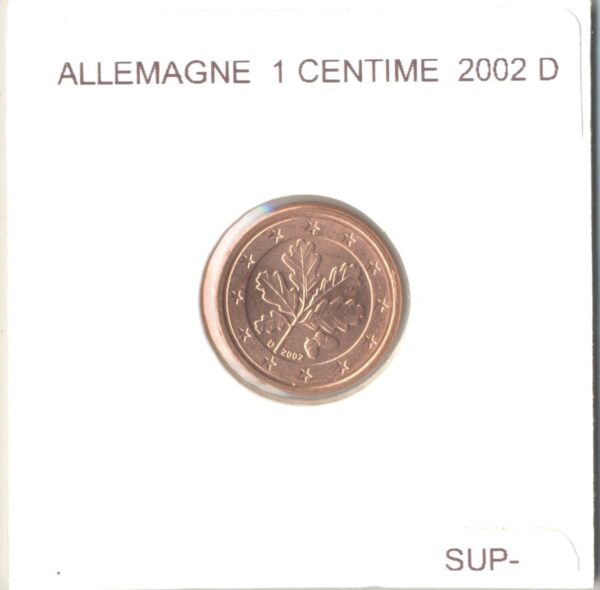 Allemagne 2002 D 1 CENTIME SUP
