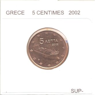 GRECE 2002 5 CENTIMES SUP