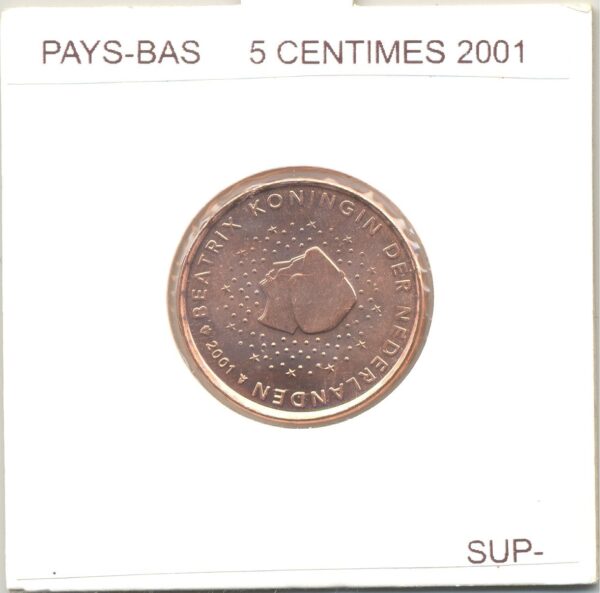 HOLLANDE (PAYS-BAS) 2001 5 CENTIMES SUP