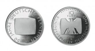 Allemagne 2002 10 EURO 50 ANS FERNSEHEN