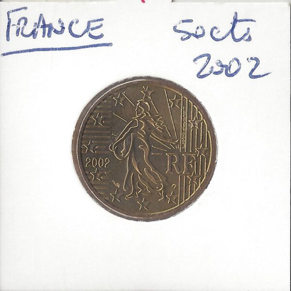 FRANCE 2002 50 CENTIMES SUP