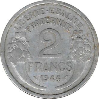 FRANCE 2 FRANCS MORLON 1944 TB+