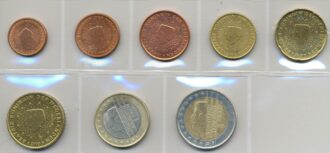 HOLLANDE (PAYS-BAS) SERIE 8 Monnaies ANNEES MIXTE