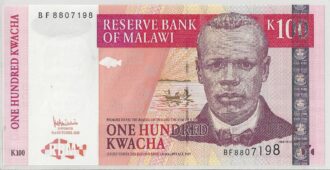 MALAWI 100 KWACHA 31/10/2005 NEUF