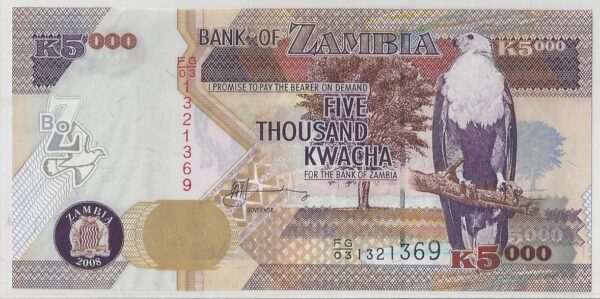 ZAMBIE 5000 KWACHA 2008 NEUF