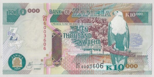 ZAMBIE 10000 KWACHA 2008 NEUF