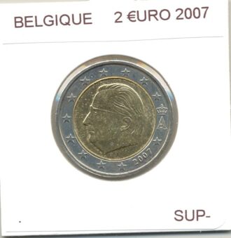 BELGIQUE 2007 2 EURO SUP-