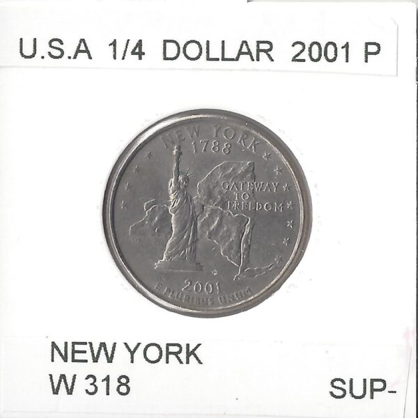 AMERIQUE (U.S.A) 1/4 DOLLAR NEW YORK 2001 P SUP