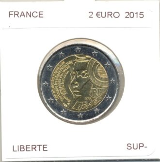 France 2015 2 EURO COMMEMORATIVE LIBERTE SUP