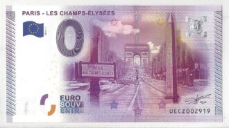 75 PARIS LES CHAMPS ELYSEES BILLET SOUVENIR 0 EURO 2015-1 NEUF