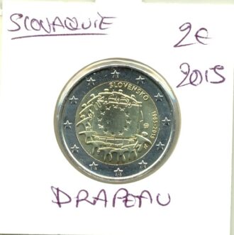 SLOVAQUIE 2015 2 EURO DRAPEAU EUROPEEN SUP