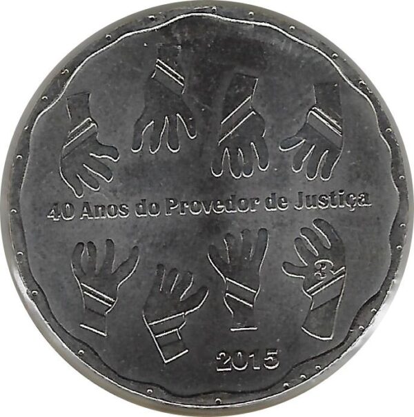 PORTUGAL 2015 2.50 EURO 40 ANOS DO PROVADOR DE JUSTICA SUP