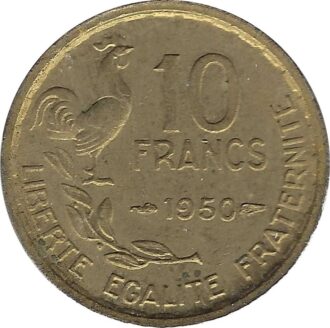 FRANCE 10 FRANCS GUIRAUD 1950 SUP