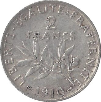 FRANCE 2 FRANCS SEMEUSE 1910 TB+