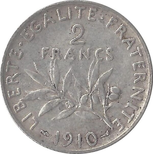 FRANCE 2 FRANCS SEMEUSE 1910 TB+