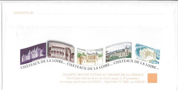 ENTIER POSTAL Obliteration 1er Jour 05/07/1997 CHATEAUX DE LA LOIRE "CHATEAU DE CHENONCEAUX"