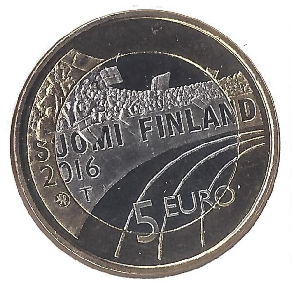 FINLANDE 5 EURO SAUT A SKI 2016 SUP