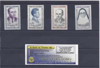 YVERT 1288 à 1291 Serie 4 Timbres NEUF