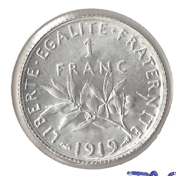1 FRANC ROTY 1919 SUP/NC Tache