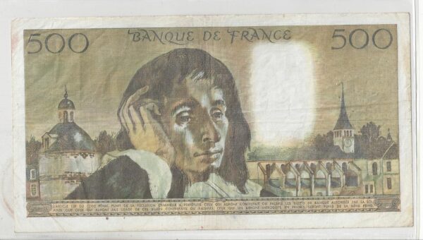 FRANCE 500 FRANCS PASCAL 01 04 1976 TB+ F 60
